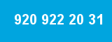 920 922 20 31 920 922 20 31